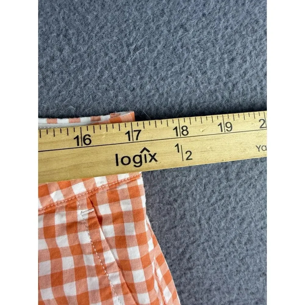 Polo Ralph Lauren Men 34 Suffield Short Relax Orange and White Gingham Pockets